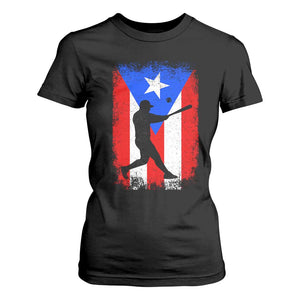 Puerto Rico Flag Baseball T Shirt For Women Cool Distressed Jersey Gift Boricua Boys TS10 Black Print Your Wear