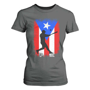 Puerto Rico Flag Baseball T Shirt For Women Cool Distressed Jersey Gift Boricua Boys TS10 Dark Heather Print Your Wear