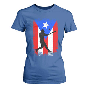 Puerto Rico Flag Baseball T Shirt For Women Cool Distressed Jersey Gift Boricua Boys TS10 Royal Blue Print Your Wear