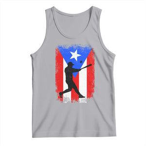 Puerto Rico Flag Baseball Tank Top Cool Distressed Jersey Gift Boricua Boys TS10 Athletic Heather Print Your Wear