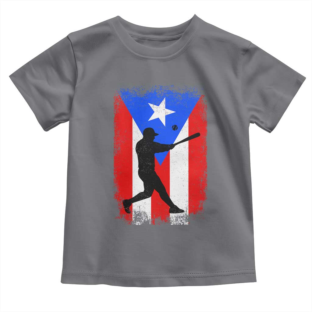 Puerto Rico Flag Baseball Toddler T Shirt Cool Distressed Jersey Gift Boricua Boys TS10 Charcoal Print Your Wear