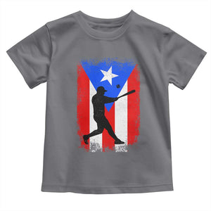 Puerto Rico Flag Baseball Toddler T Shirt Cool Distressed Jersey Gift Boricua Boys TS10 Charcoal Print Your Wear