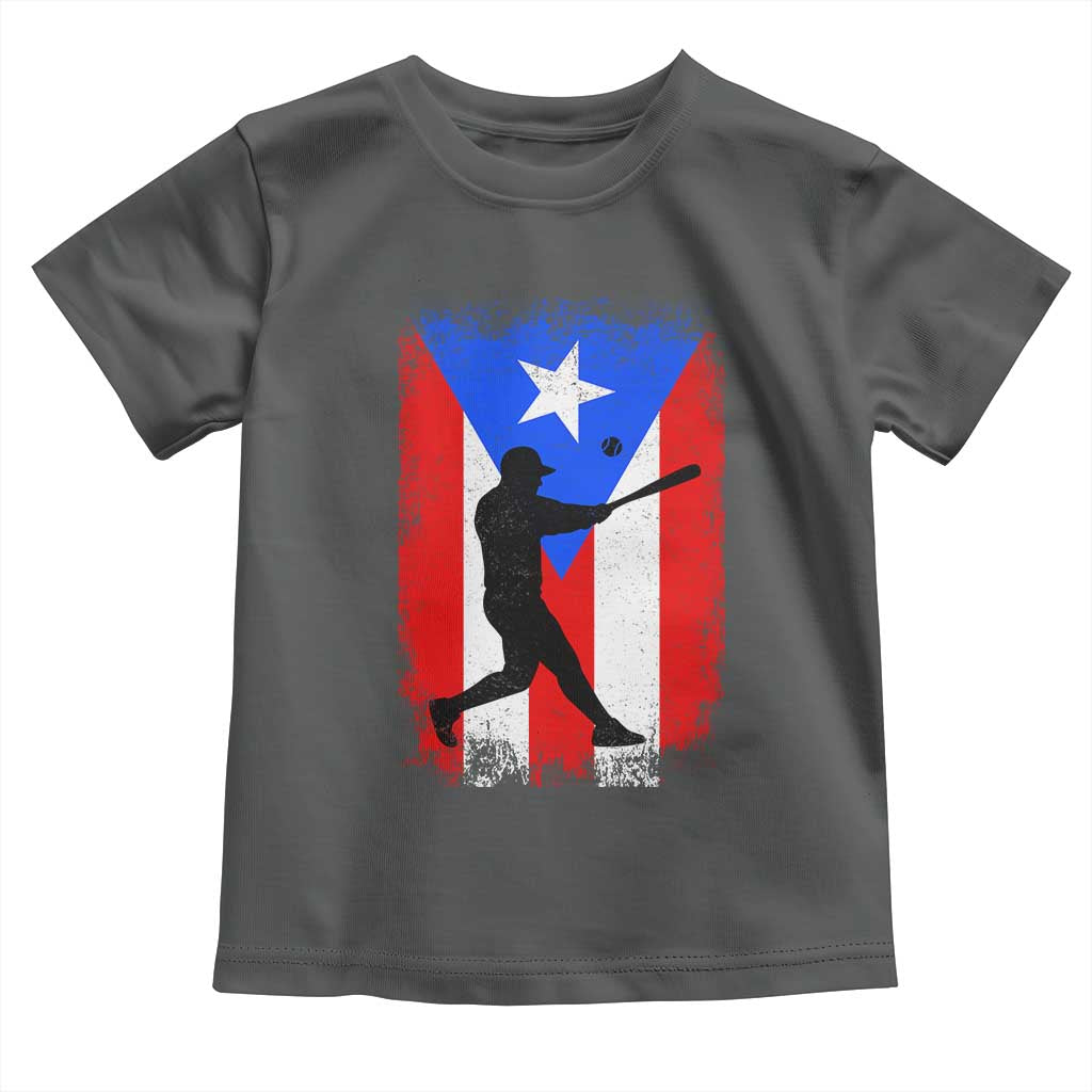 Puerto Rico Flag Baseball Toddler T Shirt Cool Distressed Jersey Gift Boricua Boys TS10 Dark Heather Print Your Wear