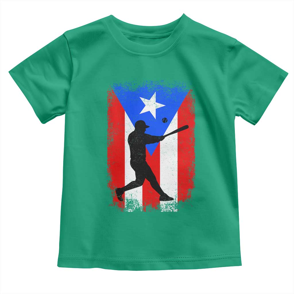 Puerto Rico Flag Baseball Toddler T Shirt Cool Distressed Jersey Gift Boricua Boys TS10 Irish Green Print Your Wear
