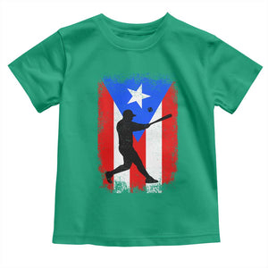 Puerto Rico Flag Baseball Toddler T Shirt Cool Distressed Jersey Gift Boricua Boys TS10 Irish Green Print Your Wear