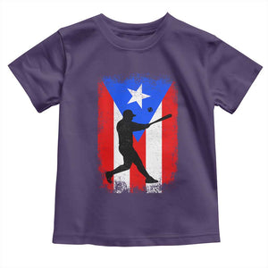 Puerto Rico Flag Baseball Toddler T Shirt Cool Distressed Jersey Gift Boricua Boys TS10 Purple Print Your Wear