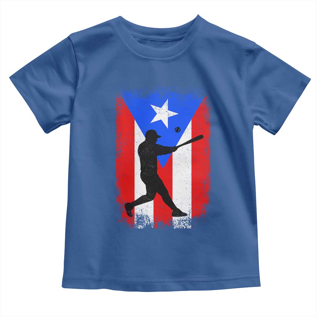 Puerto Rico Flag Baseball Toddler T Shirt Cool Distressed Jersey Gift Boricua Boys TS10 Royal Blue Print Your Wear