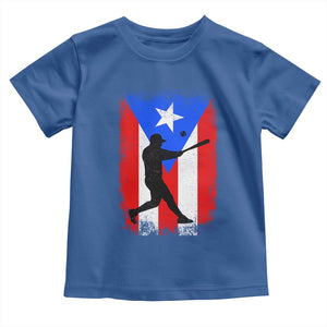 Puerto Rico Flag Baseball Toddler T Shirt Cool Distressed Jersey Gift Boricua Boys TS10 Royal Blue Print Your Wear