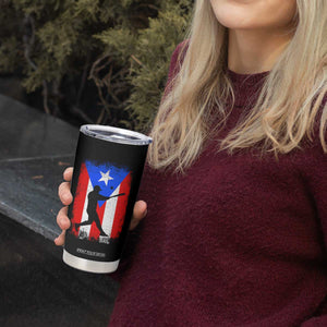 Puerto Rico Flag Baseball Tumbler Cup Cool Distressed Jersey Gift Boricua Boys TS10 Print Your Wear