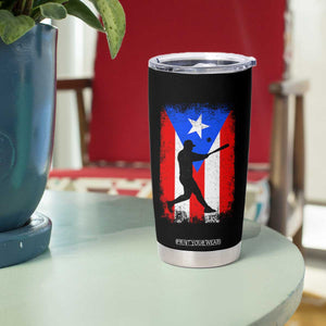 Puerto Rico Flag Baseball Tumbler Cup Cool Distressed Jersey Gift Boricua Boys TS10 Print Your Wear