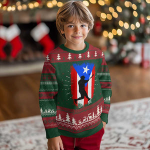 Puerto Rico Flag Baseball Knit Sweatshirt Cool Distressed Jersey Gift Boricua Boys TS10 Christmas Print Your Wear