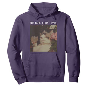 Cat Meme Hoodie Fun Fact I Dont Care Funny Saying Quote TS10 Purple Print Your Wear