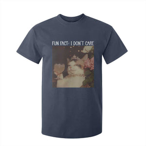 Cat Meme T Shirt For Kid Fun Fact I Dont Care Funny Saying Quote TS10 Navy Print Your Wear