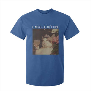 Cat Meme T Shirt For Kid Fun Fact I Dont Care Funny Saying Quote TS10 Royal Blue Print Your Wear