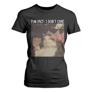 Cat Meme T Shirt For Women Fun Fact I Dont Care Funny Saying Quote TS10 Black Print Your Wear