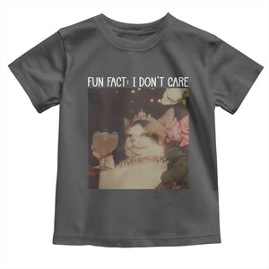 Cat Meme Toddler T Shirt Fun Fact I Dont Care Funny Saying Quote TS10 Dark Heather Print Your Wear