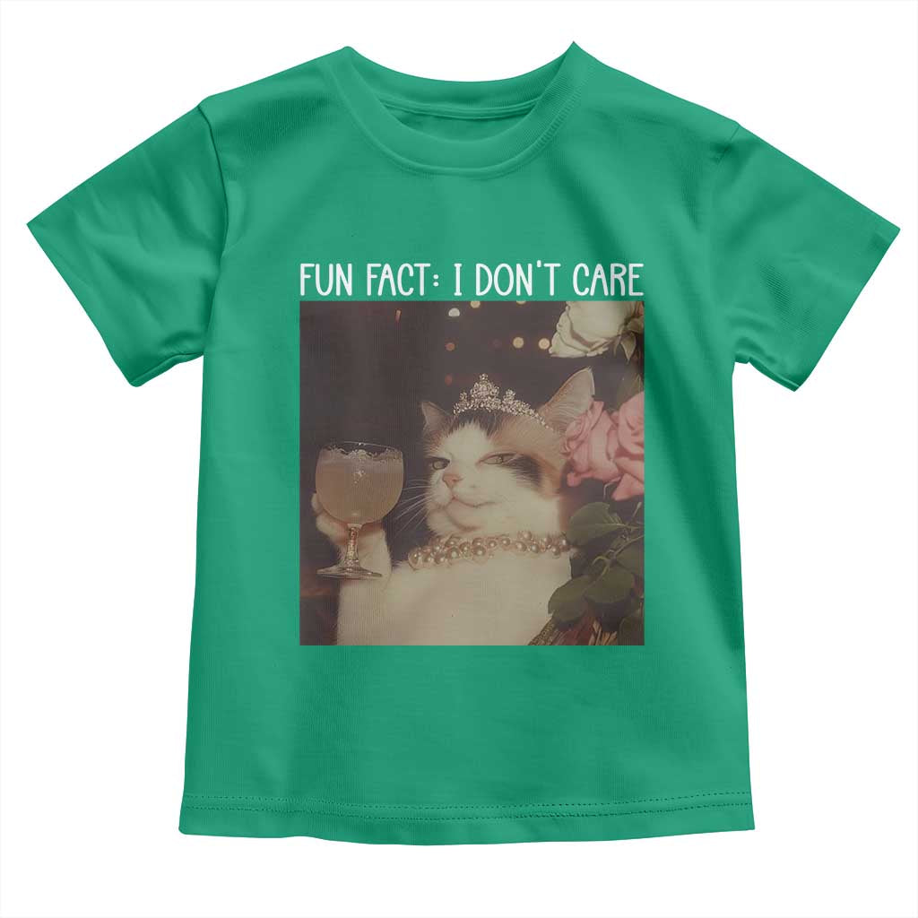 Cat Meme Toddler T Shirt Fun Fact I Dont Care Funny Saying Quote TS10 Irish Green Print Your Wear