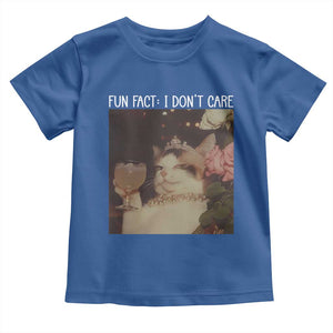 Cat Meme Toddler T Shirt Fun Fact I Dont Care Funny Saying Quote TS10 Royal Blue Print Your Wear