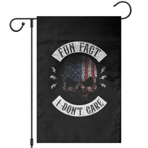 Fun Fact I Dont Care Garden Flag Retro US Flag Skull Skeleton Funny Saying Quote TS10 Black Print Your Wear