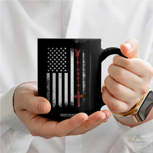 American Flag Rosary Catholic Cross Coffee Mug