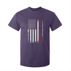 American Flag Rosary Catholic Cross T Shirt For Kid