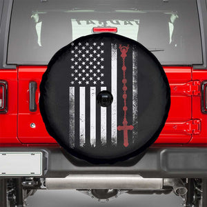 American Flag Rosary Catholic Cross Spare Tire Cover