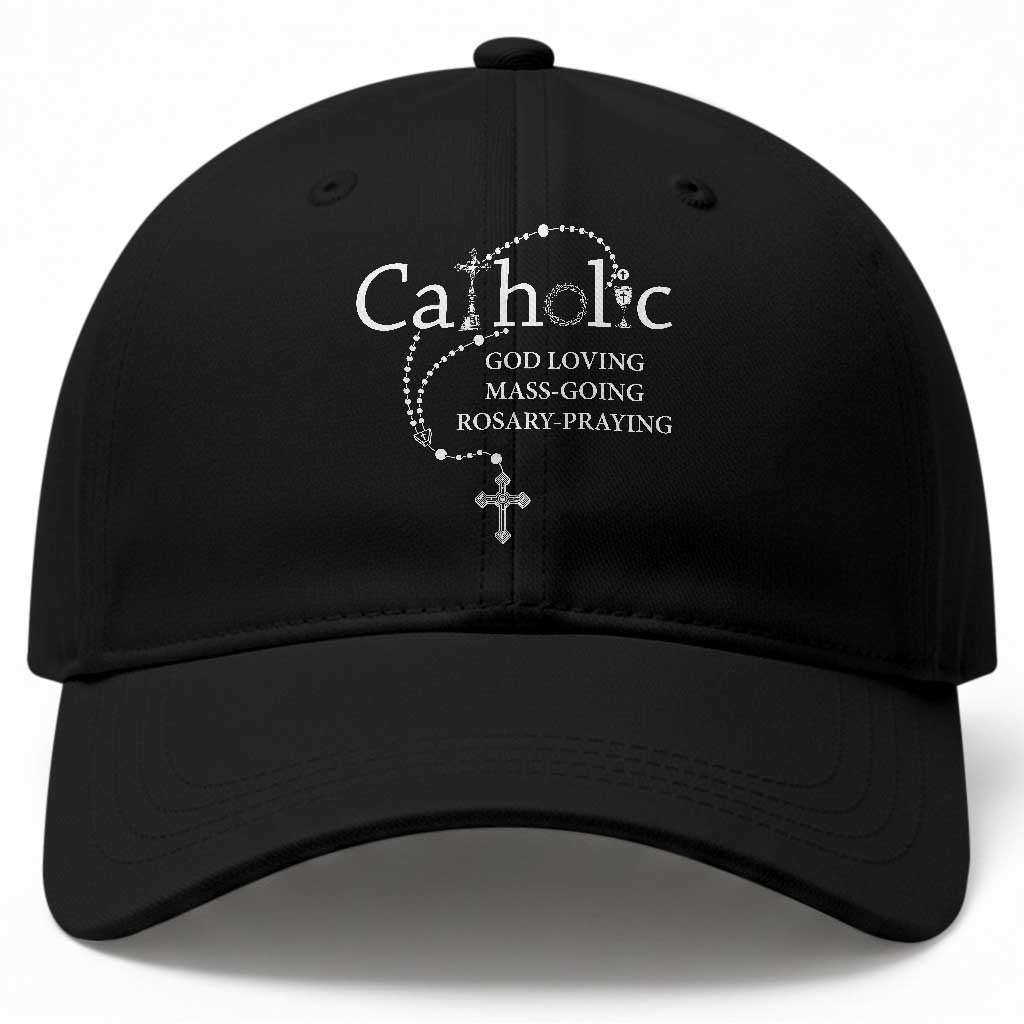 Catholic God Loving Mass Going Rosary Praying Faith Baseball Cap Jesus Eucharist Christianity TS10 Print Your Wear