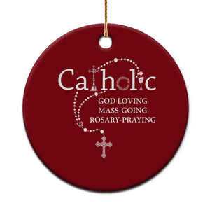 Catholic God Loving Mass Going Rosary Praying Faith Ceramic Ornament Jesus Eucharist Christianity