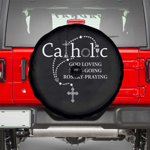 Catholic God Loving Mass Going Rosary Praying Faith Spare Tire Cover Jesus Eucharist Christianity