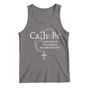 Catholic God Loving Mass Going Rosary Praying Faith Tank Top Jesus Eucharist Christianity