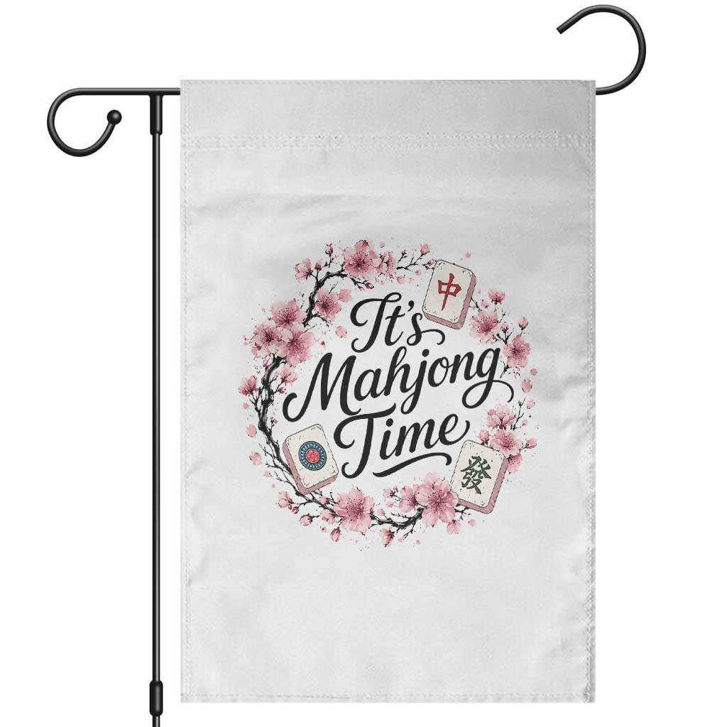 Mahjong Garden Flag Floral Mah Jongg TS10 White Print Your Wear