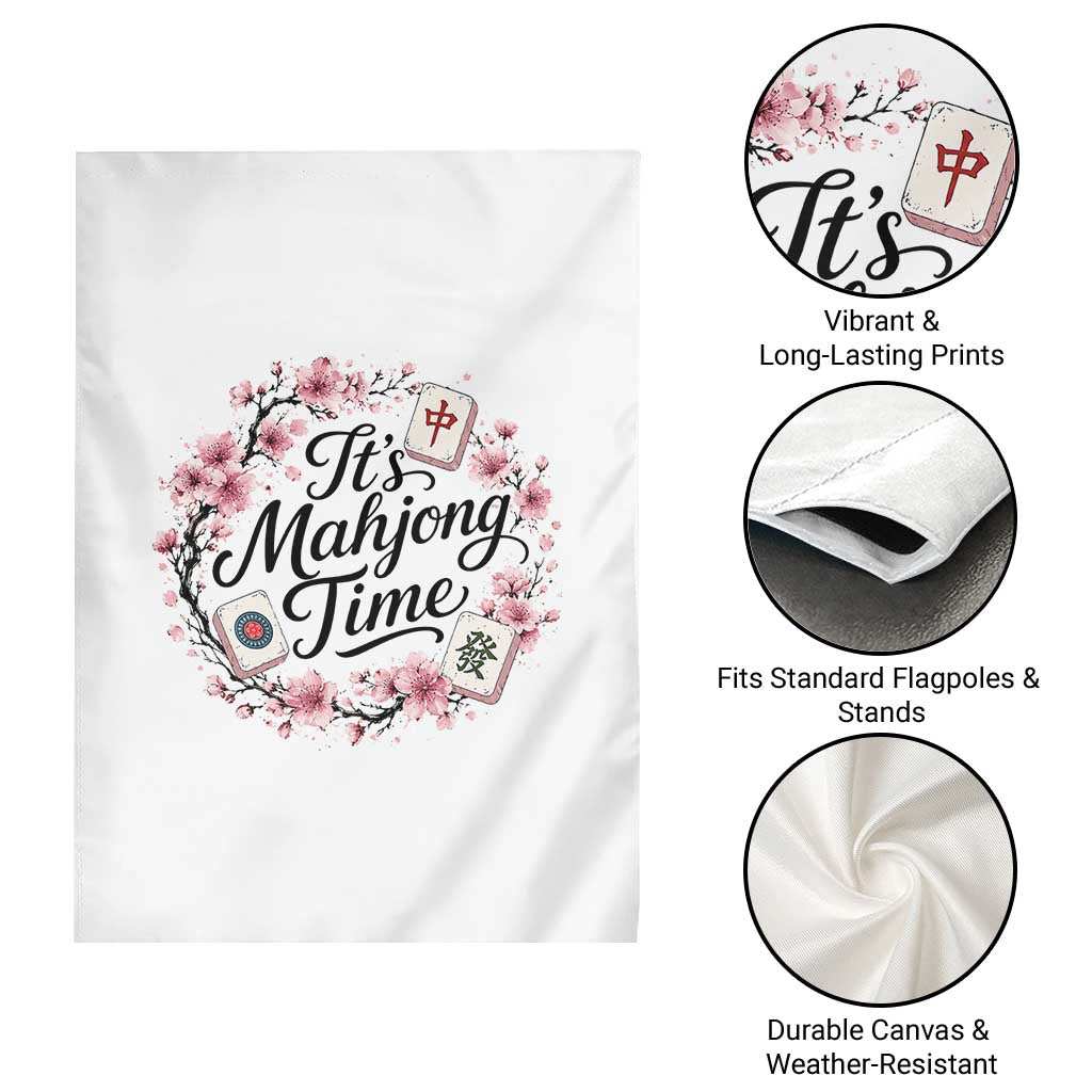 Mahjong Garden Flag Floral Mah Jongg