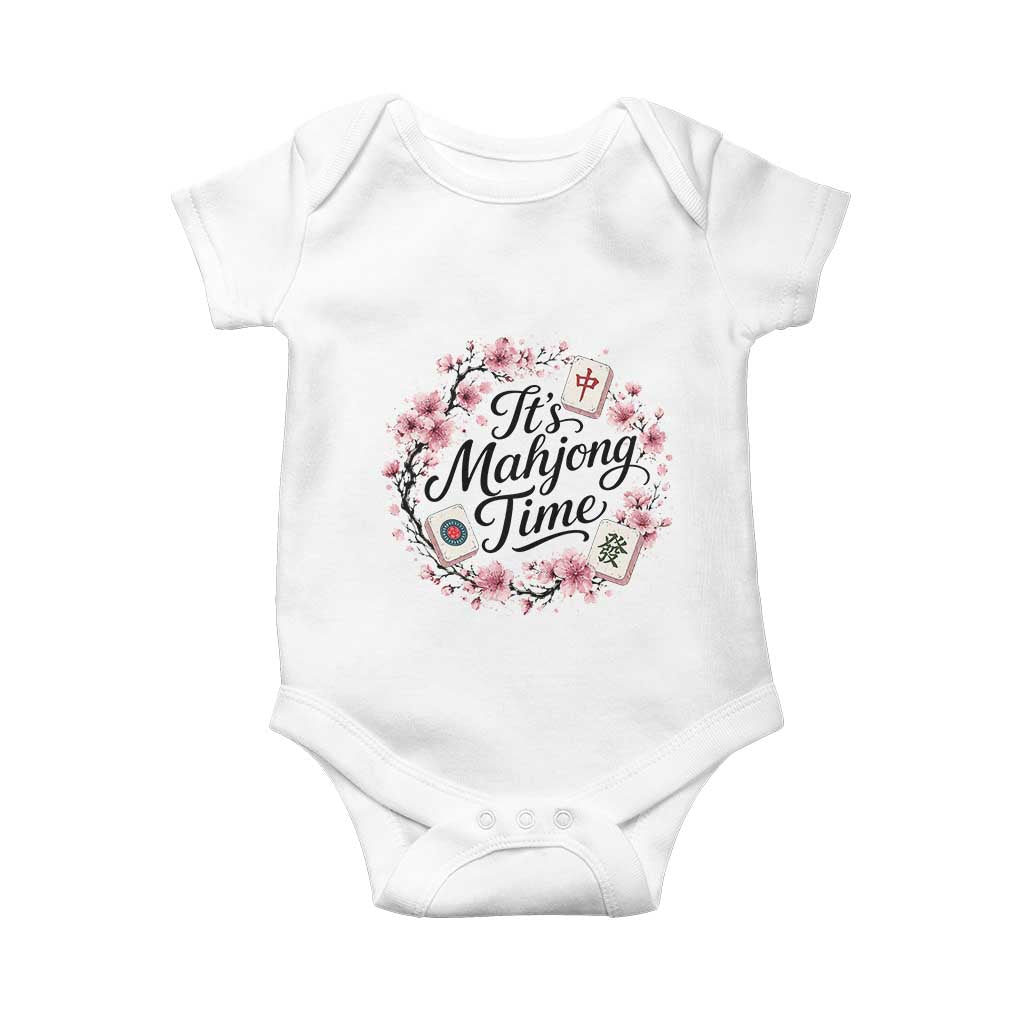Mahjong Baby Onesie Floral Mah Jongg