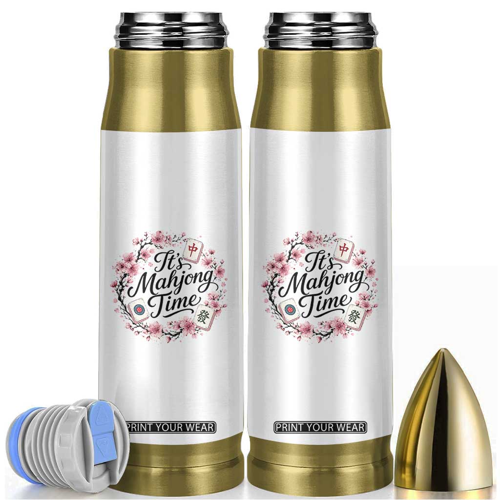 Mahjong Bullet Tumbler Floral Mah Jongg TS10 White Print Your Wear