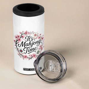 Mahjong 4 in 1 Can Cooler Tumbler Floral Mah Jongg