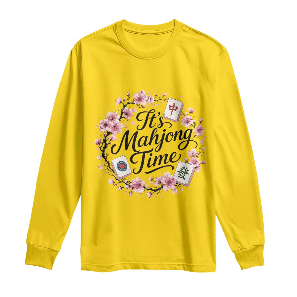 Mahjong Long Sleeve Shirt Floral Mah Jongg