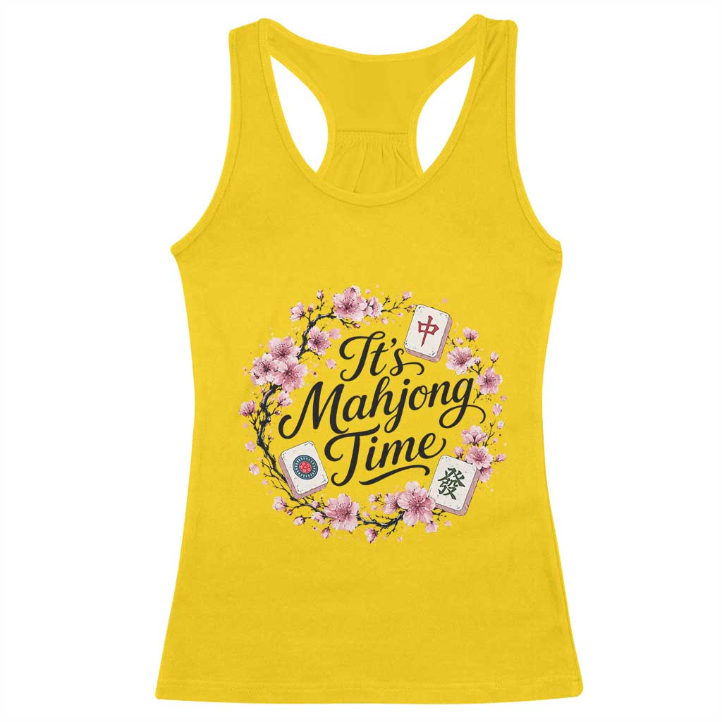 Mahjong Racerback Tank Top Floral Mah Jongg