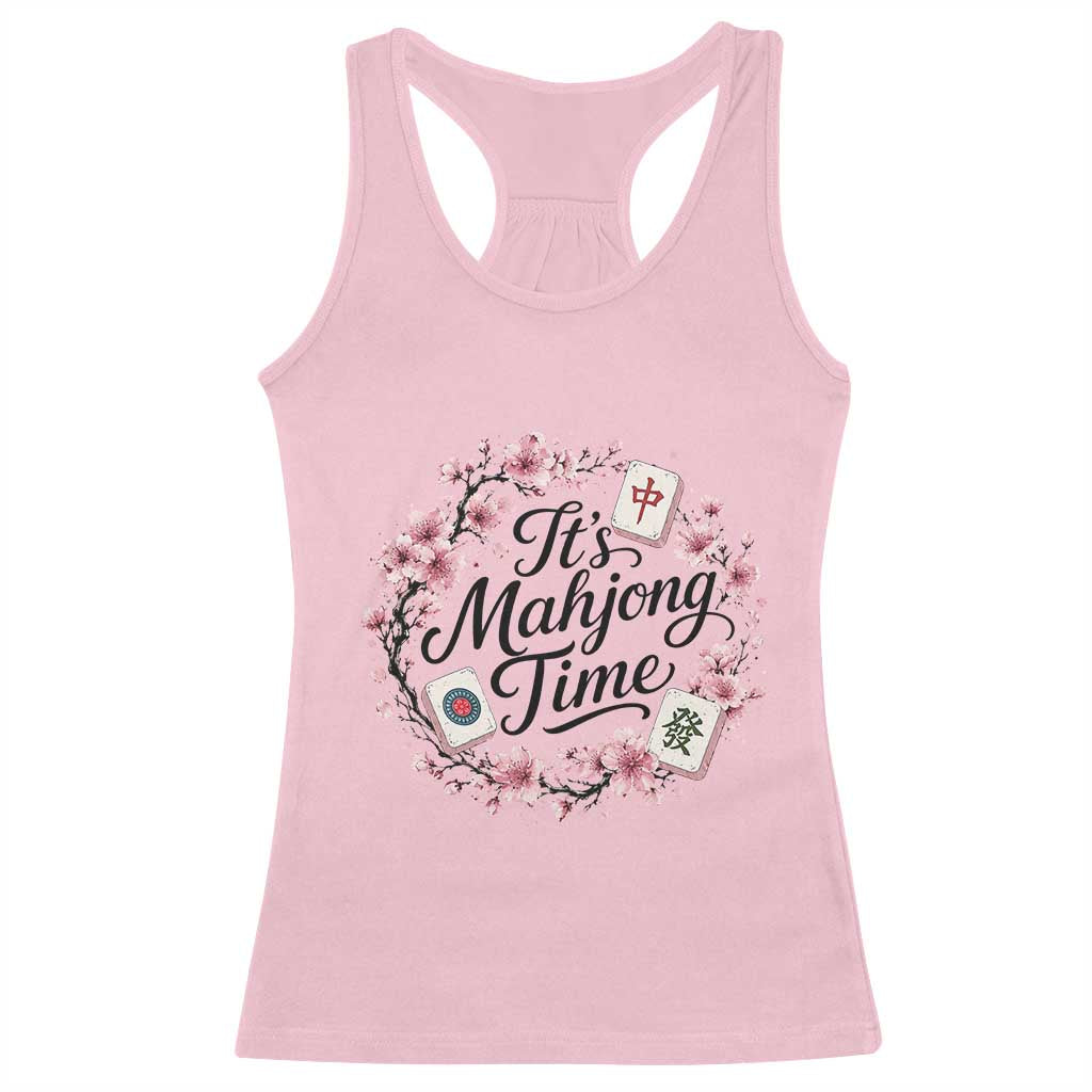 Mahjong Racerback Tank Top Floral Mah Jongg