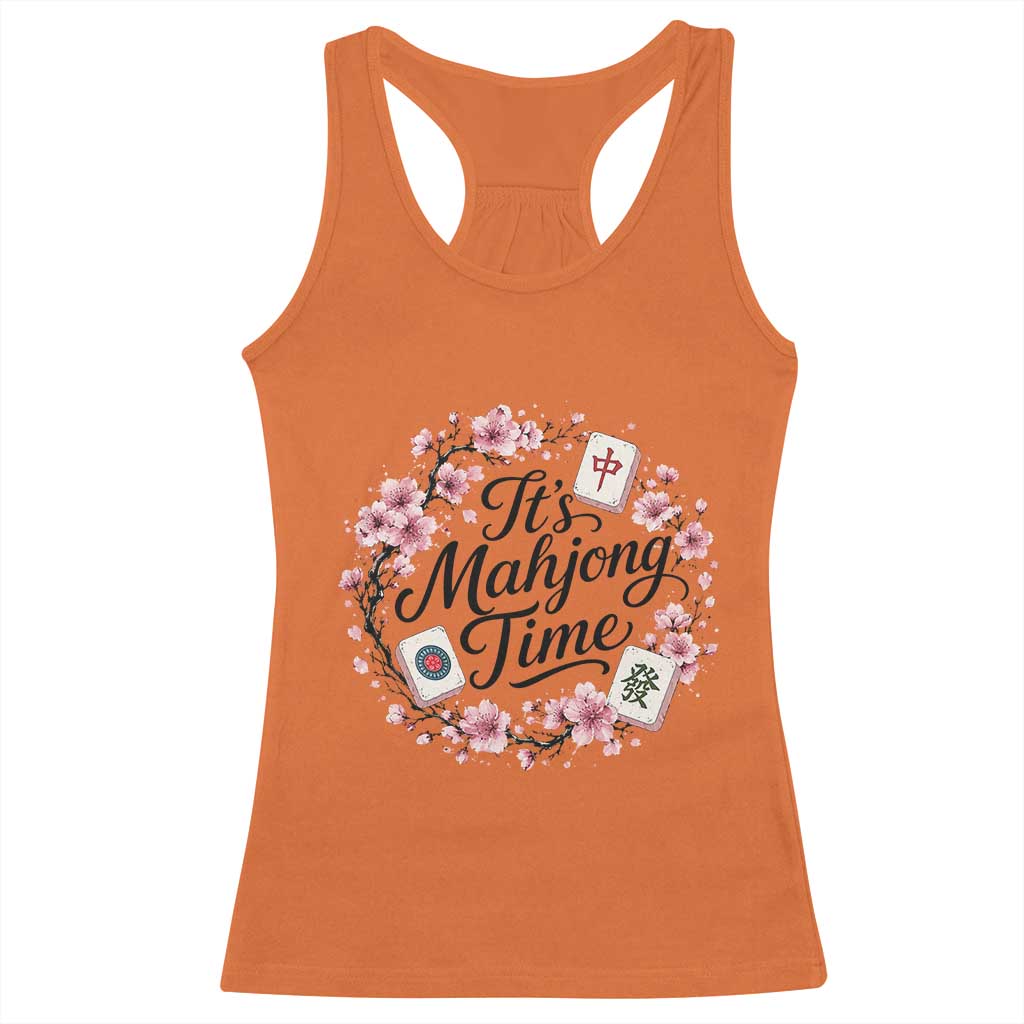 Mahjong Racerback Tank Top Floral Mah Jongg