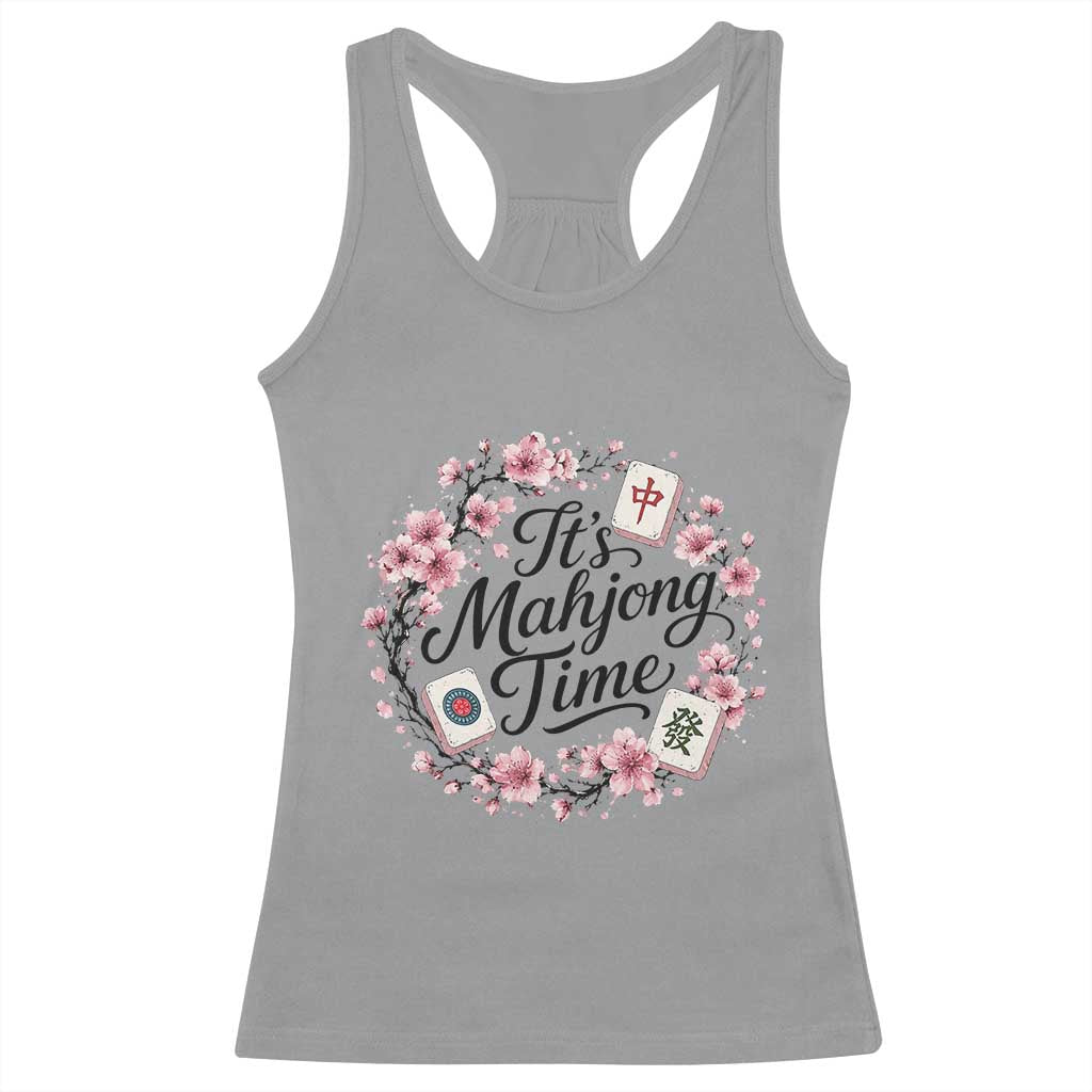 Mahjong Racerback Tank Top Floral Mah Jongg
