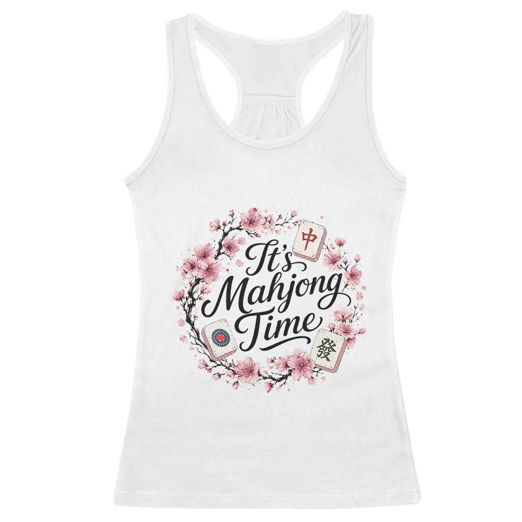 Mahjong Racerback Tank Top Floral Mah Jongg