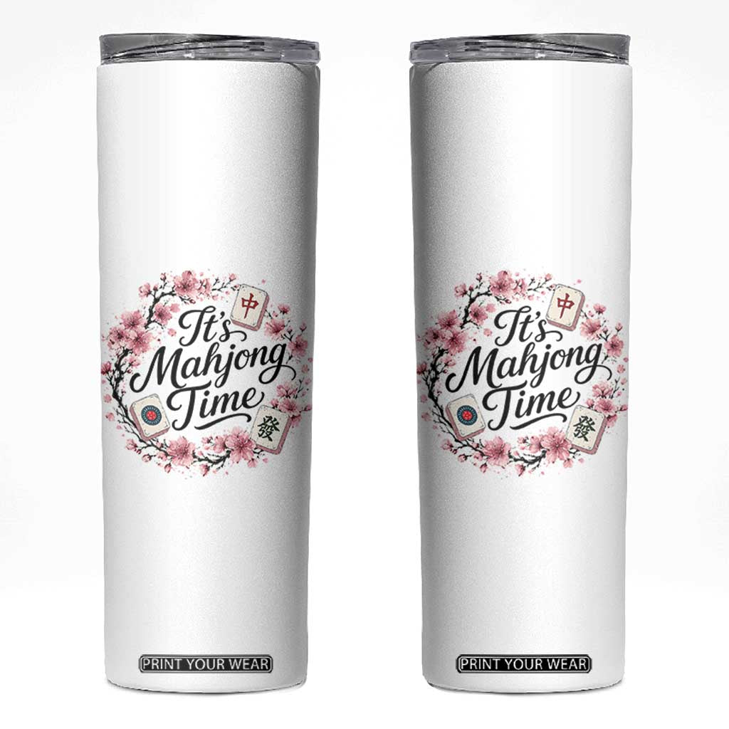 Mahjong Skinny Tumbler Floral Mah Jongg