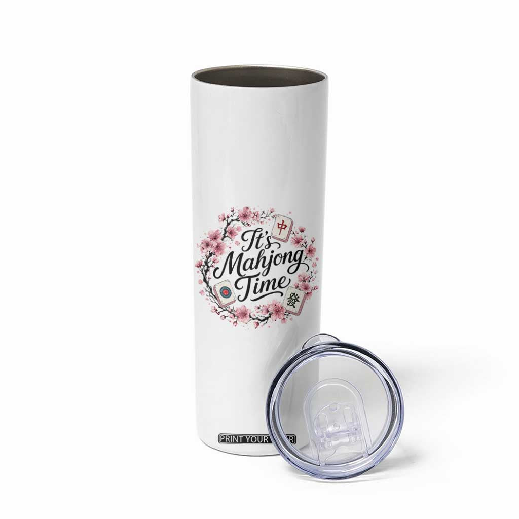 Mahjong Skinny Tumbler Floral Mah Jongg