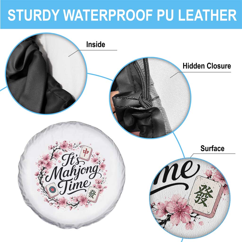 Mahjong Spare Tire Cover Floral Mah Jongg