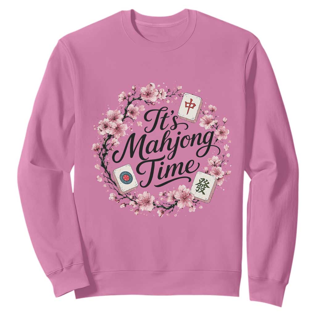 Mahjong Sweatshirt Floral Mah Jongg