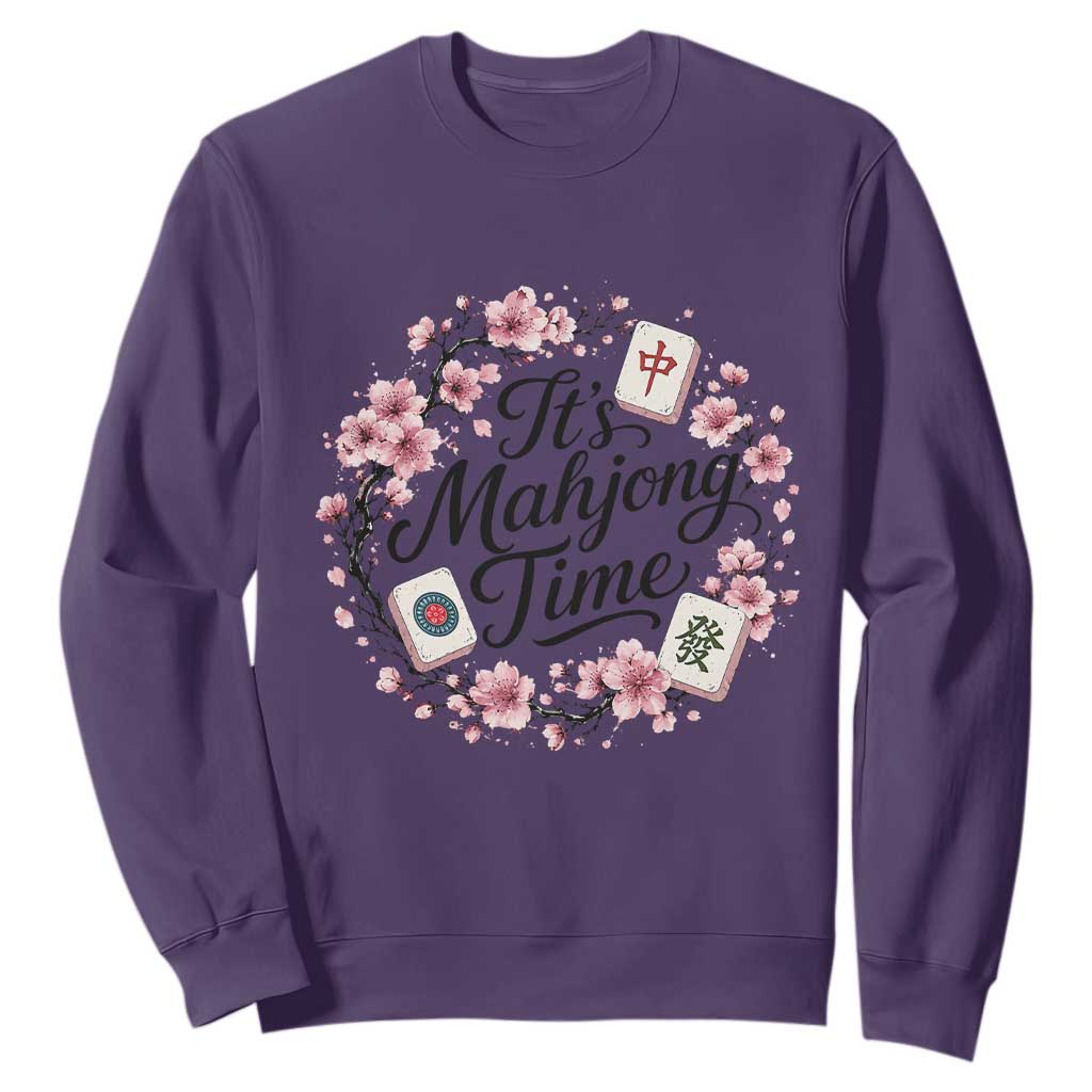 Mahjong Sweatshirt Floral Mah Jongg