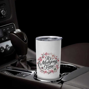 Mahjong Tumbler Cup Floral Mah Jongg
