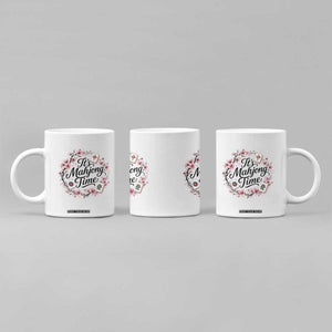 Mahjong Coffee Mug Floral Mah Jongg