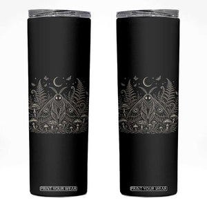 Mothman Skinny Tumbler Vintage Cryptid Graphic Gothic Forest Moth Mushroom Folklore Gift