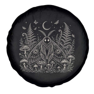 Mothman Spare Tire Cover Vintage Cryptid Graphic Gothic Forest Moth Mushroom Folklore Gift
